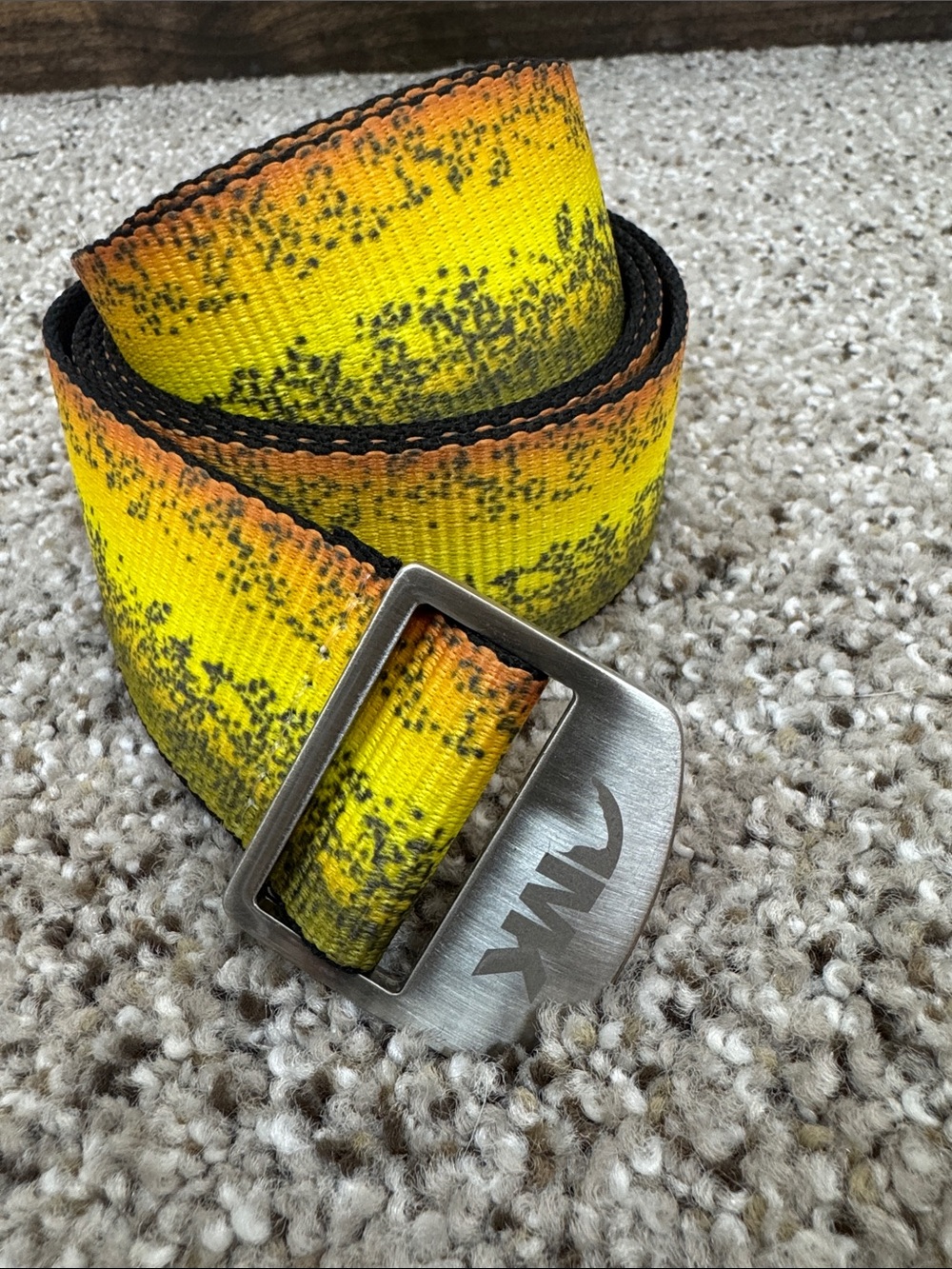 Mountain Khakis Cutthroat Trout Webbing Belt with Brushed Silver Buckle